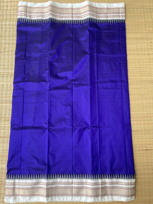 Navy Blue Ilkal Silk Saree