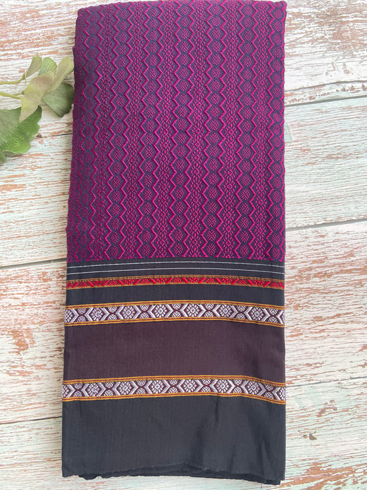Wine Khun Blouse Piece
