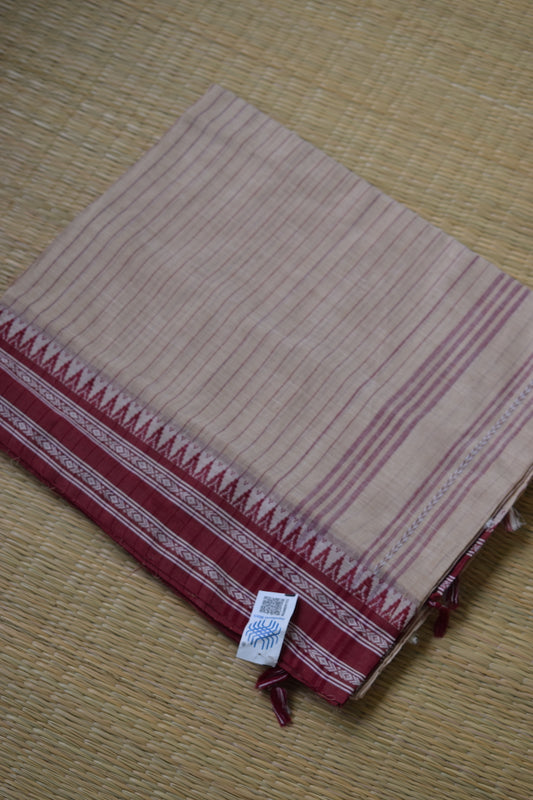 Tan Begumpuri Handloom Saree
