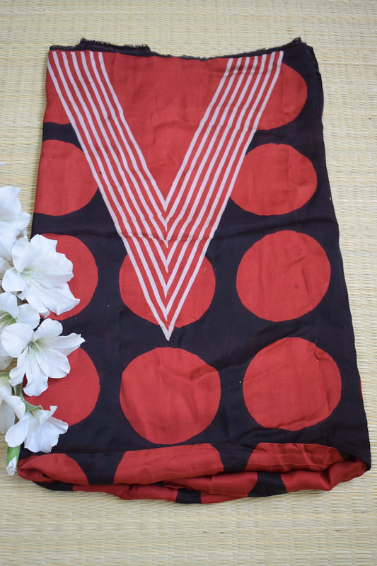 Red Ajrakh Modal Silk Kaftan