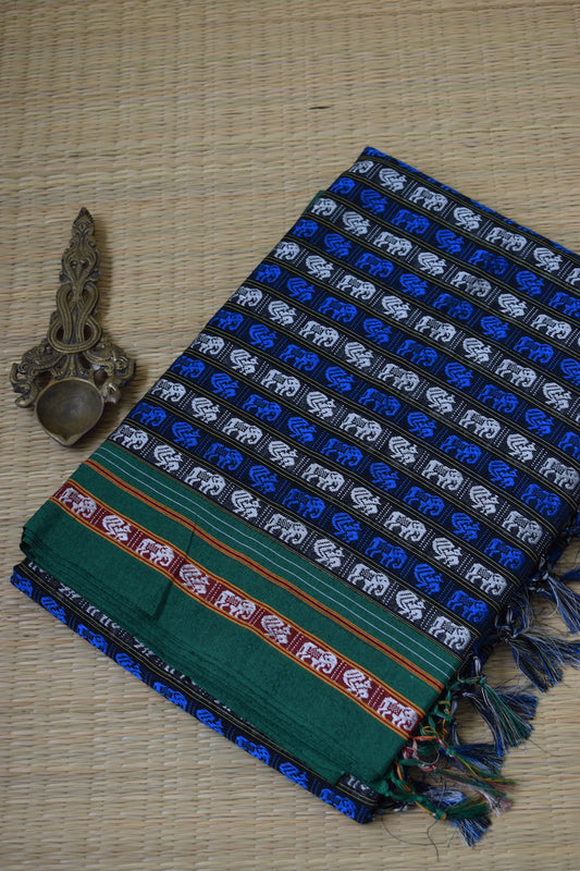 Multi Colour Hathi Mor Khun Saree