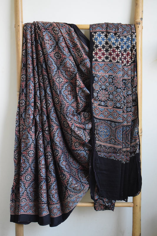 Black Modal Silk Saree