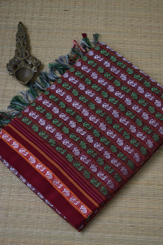 Multi Colour Hathi Mor Khun Saree