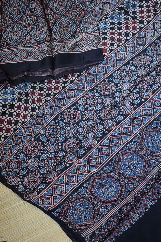 Black Modal Silk Saree