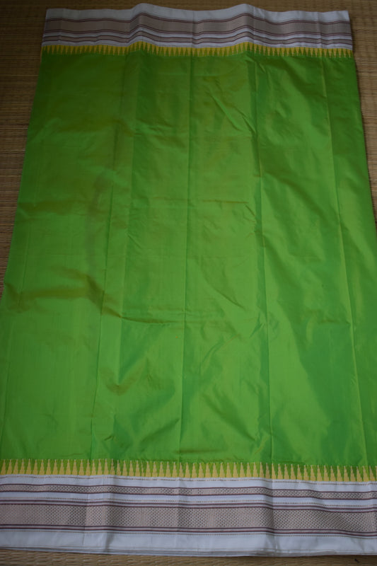 Neon Green Ilkal Silk Saree