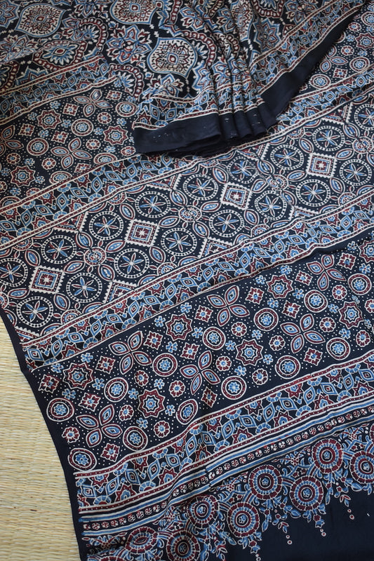 Black Modal Silk Saree