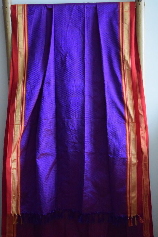 Blue & Red Dual Shade Khun Dupatta