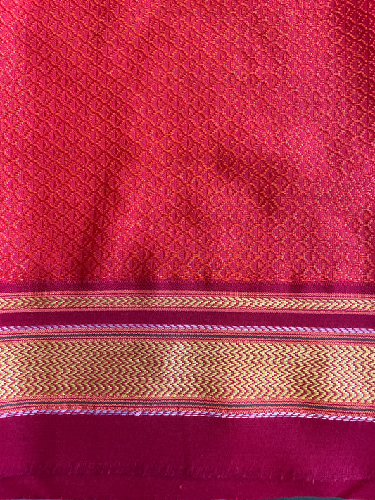 Orange Khun Embroidery Blouse Piece