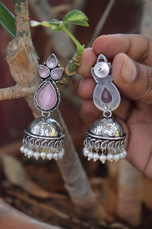 Baby Pink Stone Jhumka