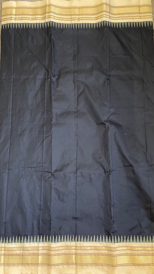 Black Ilkal Silk Saree