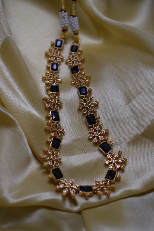 Black Stone Necklace Set