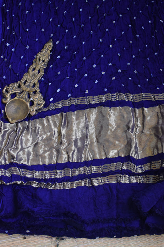 Blue Modal Silk Bandhani Dupatta