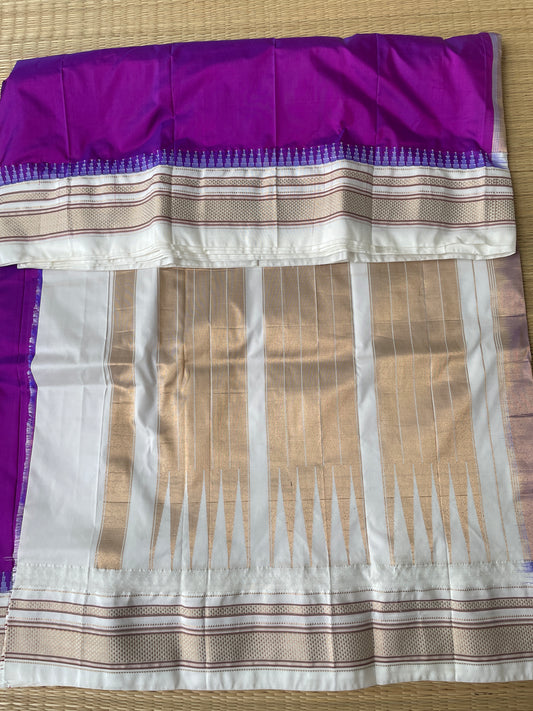 Electric Violet Ilkal Silk Saree
