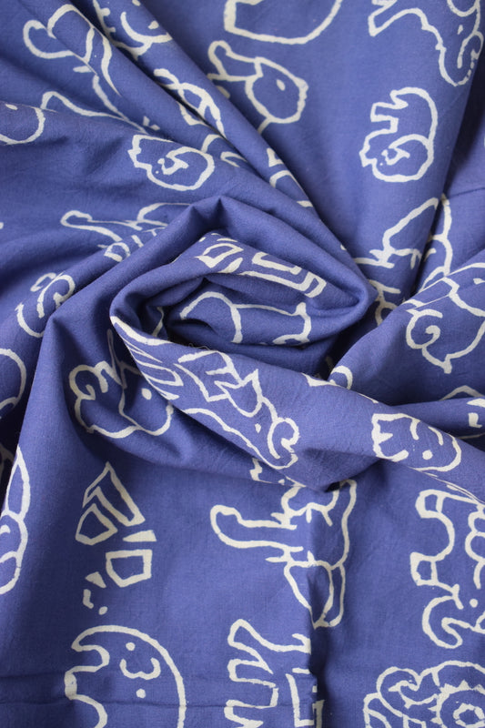 Indigo Block Printed Fabric