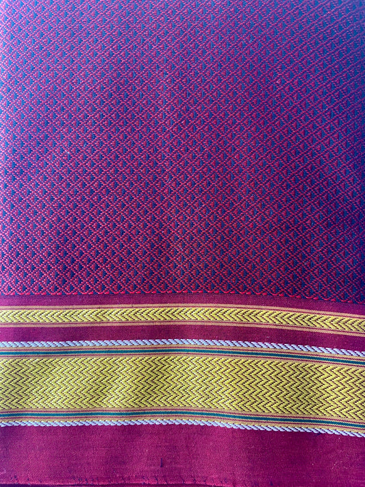 Maroon Khun Blouse Piece