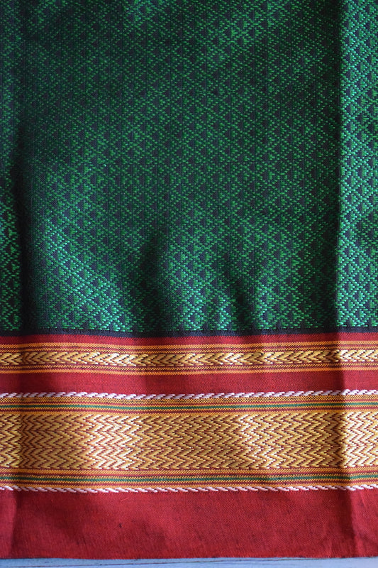 Green Khun Embroidery Blouse Piece