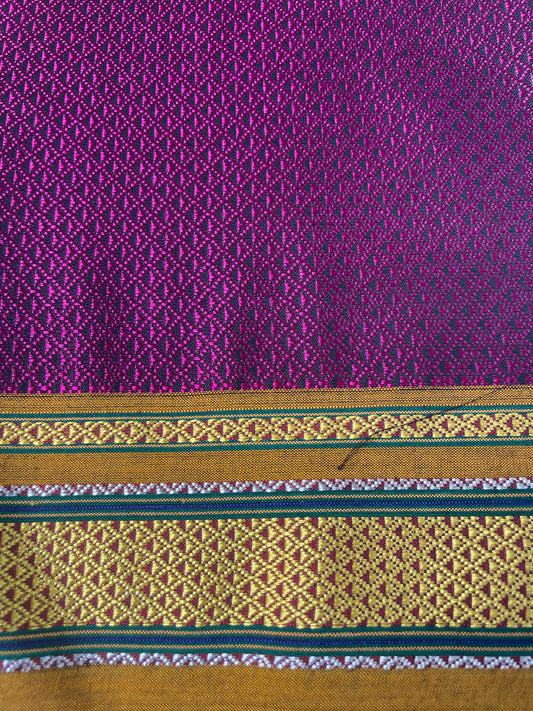 Wine Khun Blouse Piece