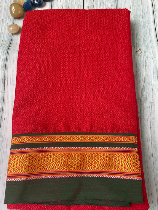 Red Khun Blouse Piece