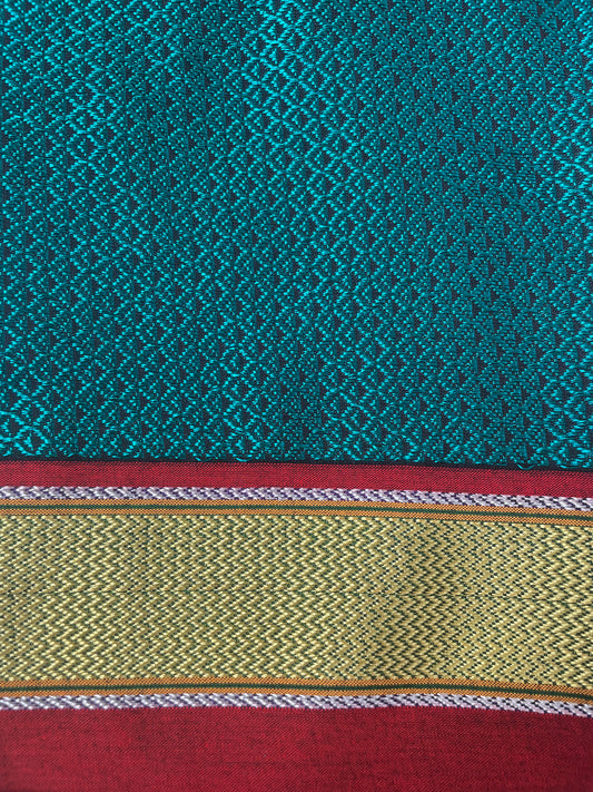 Peacock Green Khun Blouse Piece