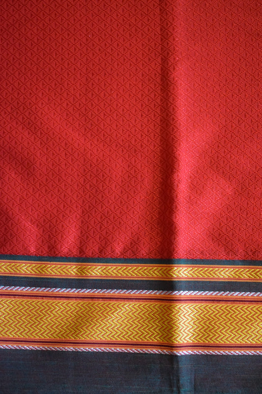 Red Khun Embroidery Blouse Piece