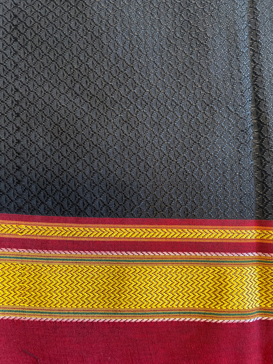 Black Khun Embroidery Blouse Piece