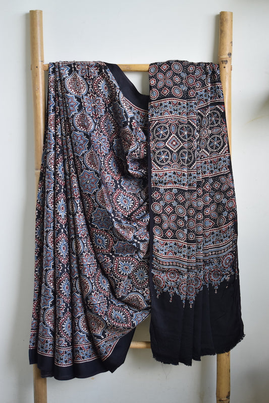 Black Modal Silk Saree