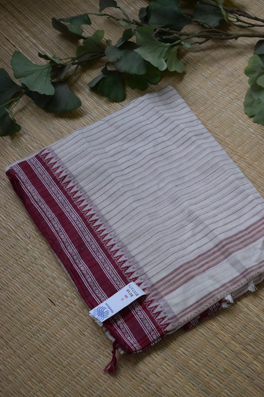 Off White Begumpuri Handloom Saree