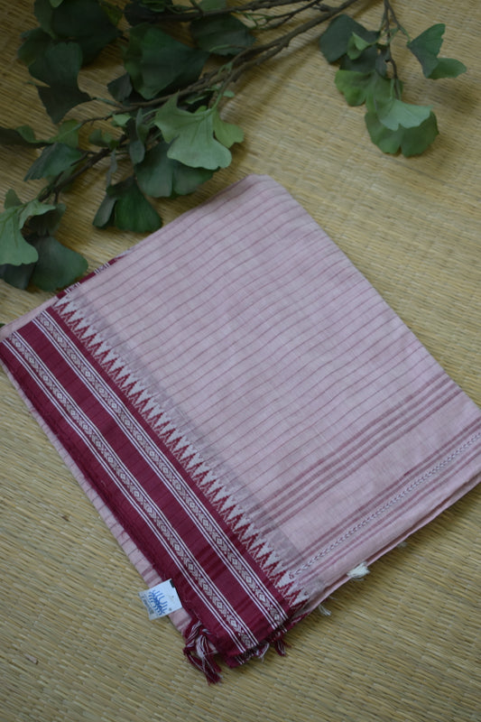 Light Pink Begumpuri Handloom Saree