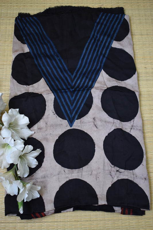 Tan Ajrakh Modal Silk Kaftan