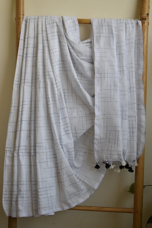 White Cotton Saree