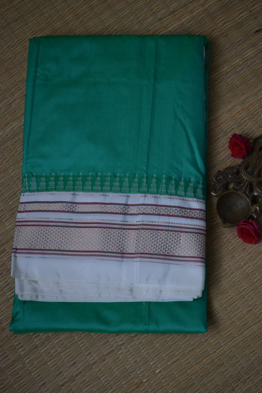 Sea Green Ilkal Silk Saree