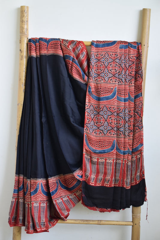 Black Modal Silk Saree