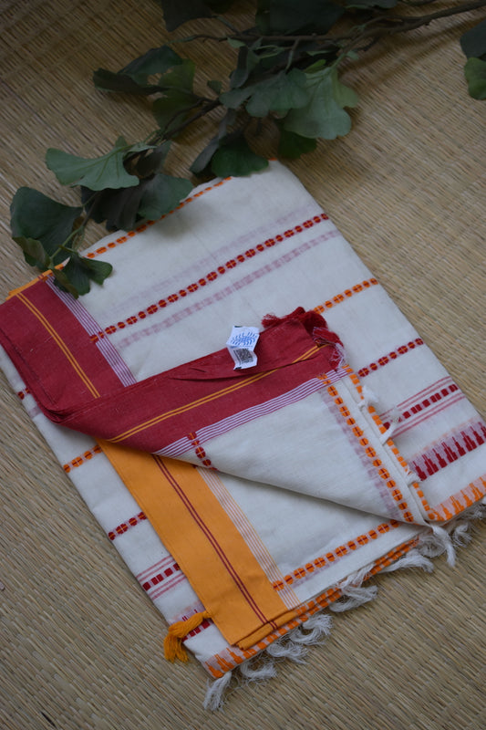 Off White Begumpuri Handloom Saree