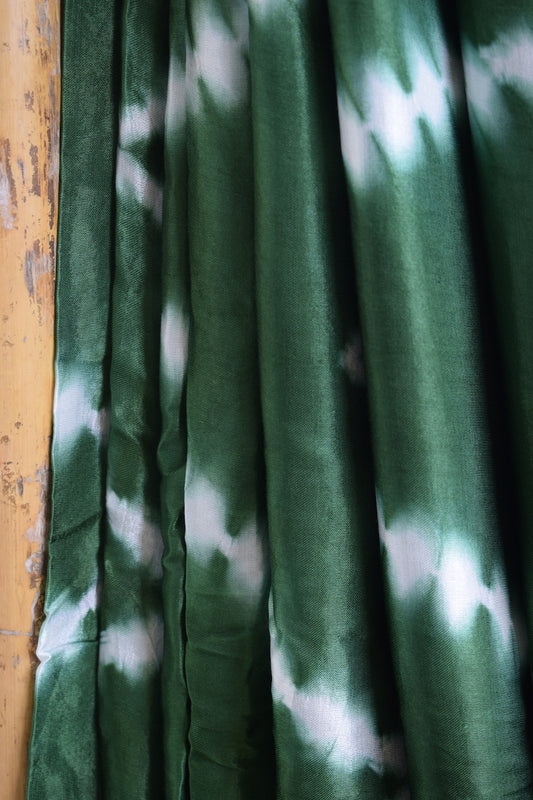 Green Lehariya Modal Silk Shibori Saree