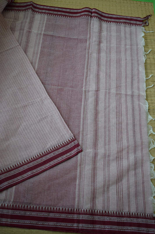 Light Pink Begumpuri Handloom Saree