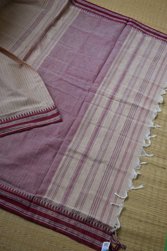 Tan Begumpuri Handloom Saree