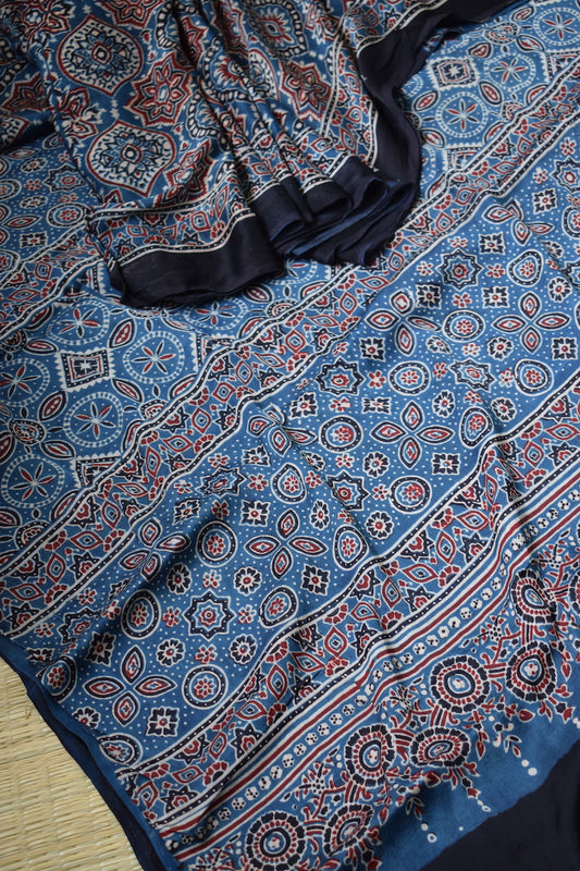 Indigo Modal Silk Saree
