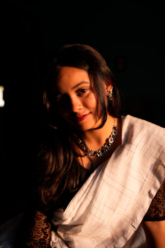 White Cotton Saree