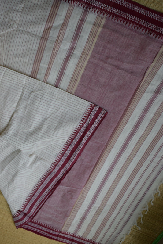 Off White Begumpuri Handloom Saree