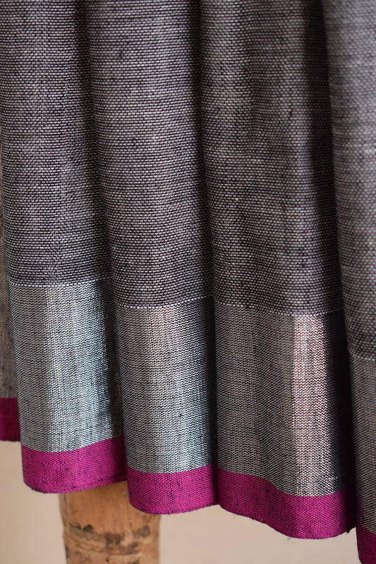 Grey Linen Saree