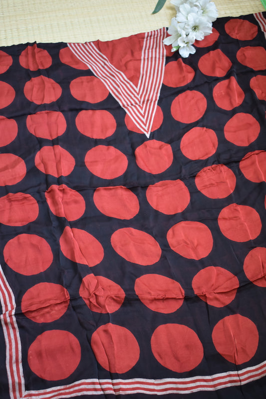 Red Ajrakh Modal Silk Kaftan