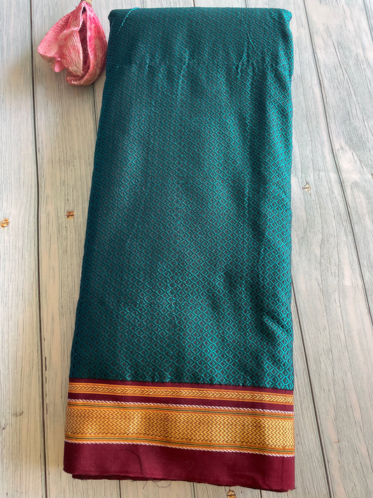 Peacock Green Khun Blouse Piece