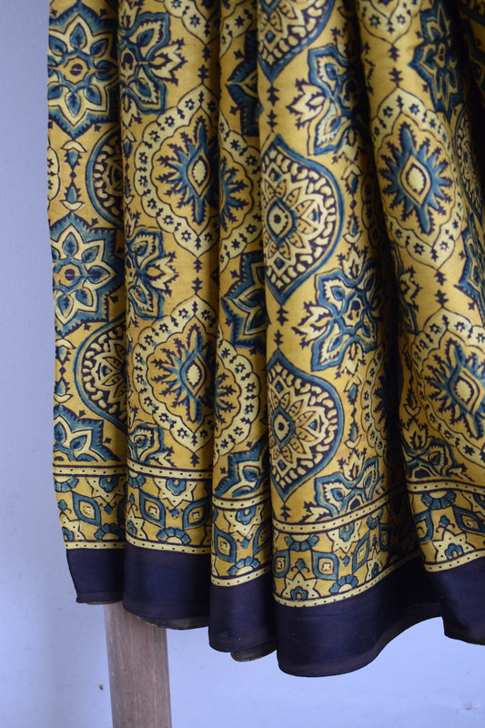 Yellow Modal Silk Saree