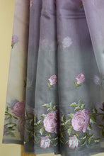 Load image into Gallery viewer, Pink Semi Organza Embroidery Benarasi Saree
