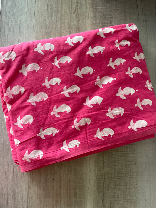 Pink Batik Printed Fabric
