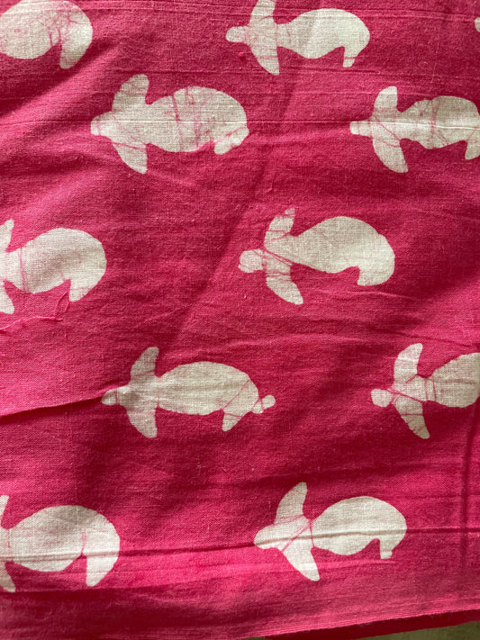 Pink Batik Printed Fabric