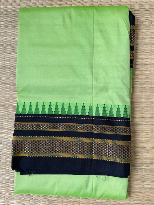 Neon Green Ilkal Semi Silk Saree