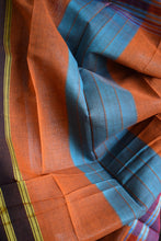 Load image into Gallery viewer, Orange Gomedadi Ilkal Cotton Saree
