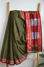Load image into Gallery viewer, Olive Gomedadi Ilkal Cotton Saree
