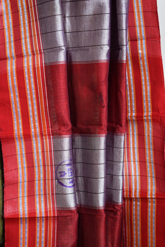 Olive Gomedadi Ilkal Cotton Saree
